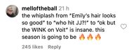 Comments by fans